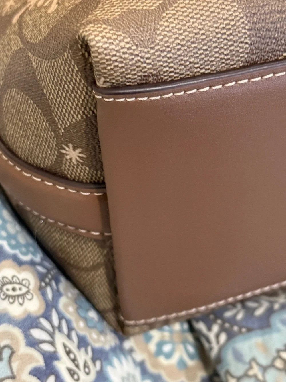 COACH Signature Clara Snowflake Shoulder Bag